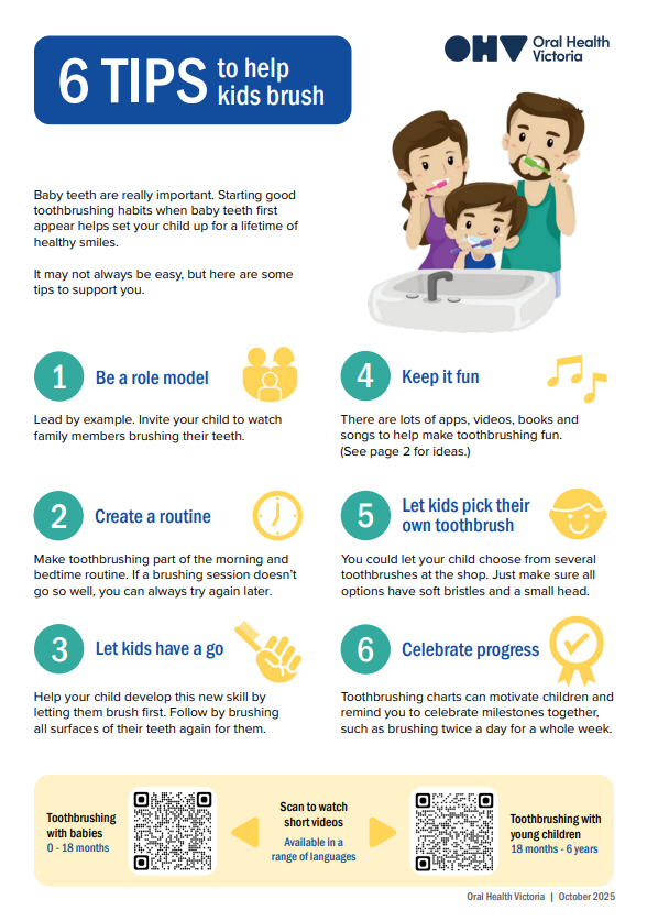 6 tips to help kids brush